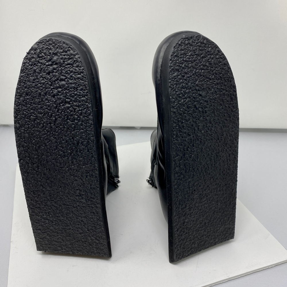 New Unisex black leather concept boots by VOID, New York, in original dust bag - Picture 4 of 7
